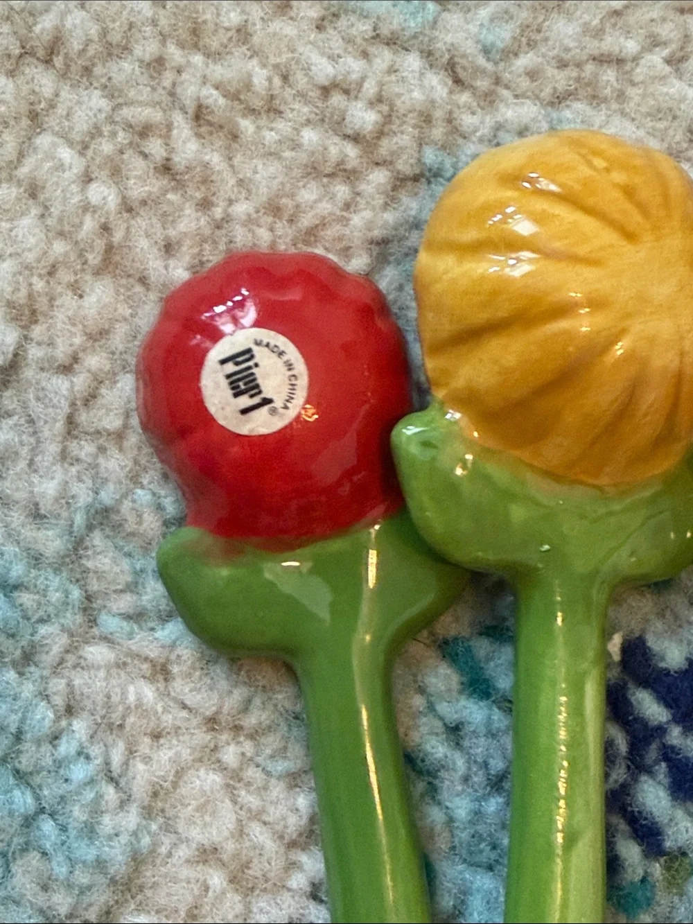 Pier 1 Ceramic Sunflower Measuring Spoon Set - Yellow, Orange, Red